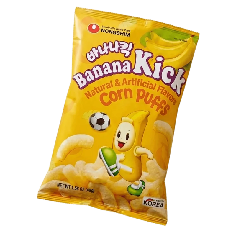 Banana Kick Nongshim Snack Coreano Sabor Banana