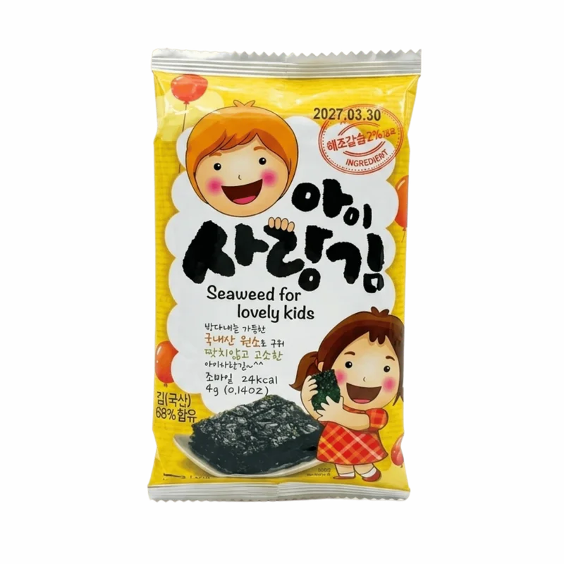 Snack de Alga Marina Coreana para Niños 4 g