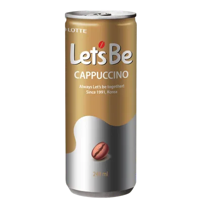 Café Coreano en Lata Lotte Let’s Be Cappuccino 240ml