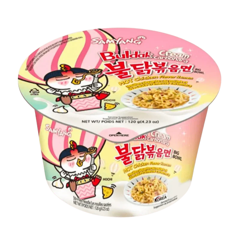 Buldak Bowl Cream Carbonara Ramen Coreano