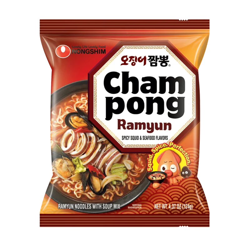Nongshim Cham Pong Ramen Mariscos Picante Coreano