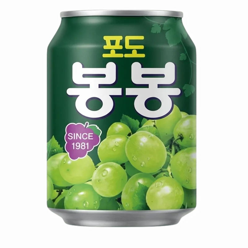 Bebida Coreana Bong Bong Uva Verde 340ml