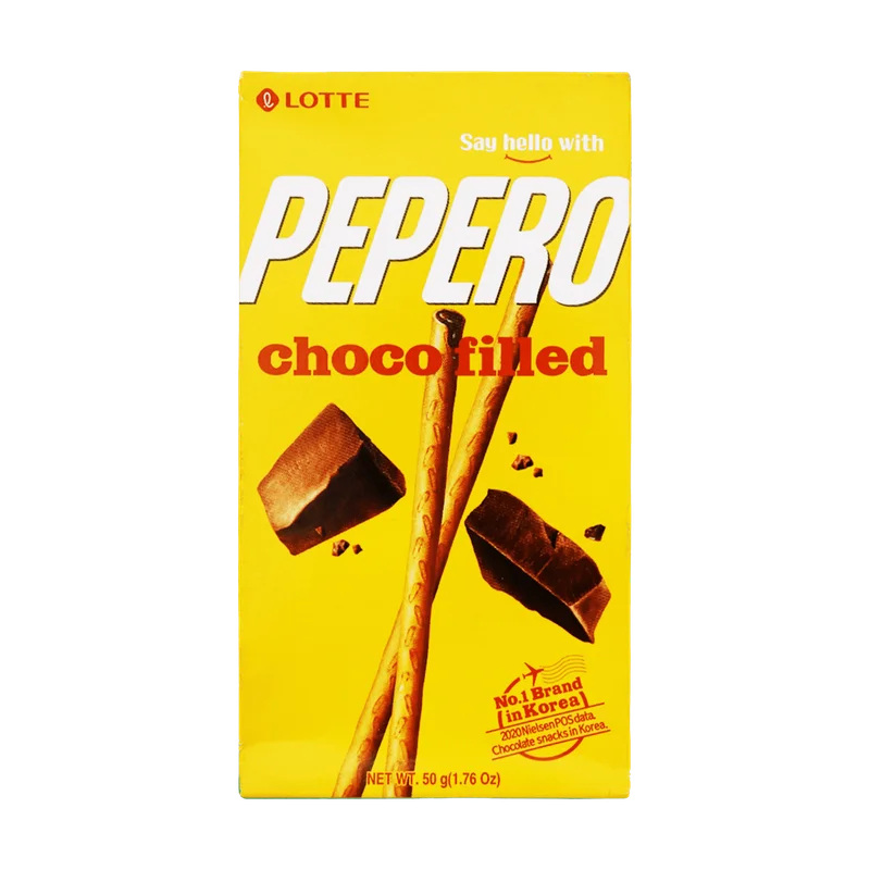 Lotte Pepero Relleno Chocolate Coreano
