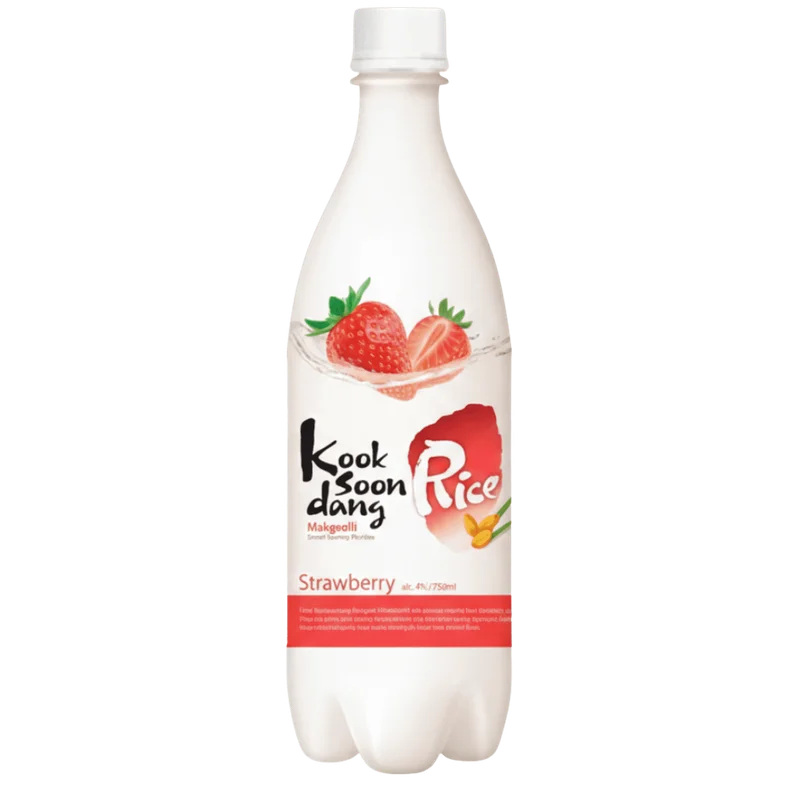 Kook Soon Dang Makgeolli Fresa Cremoso Coreano