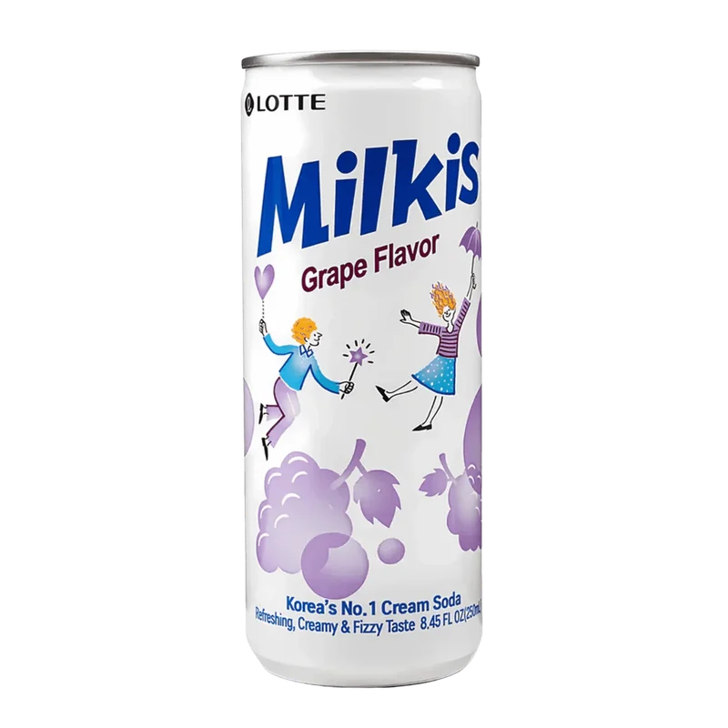 Lotte Milkis Uva Yogurt Carbonatado Coreano