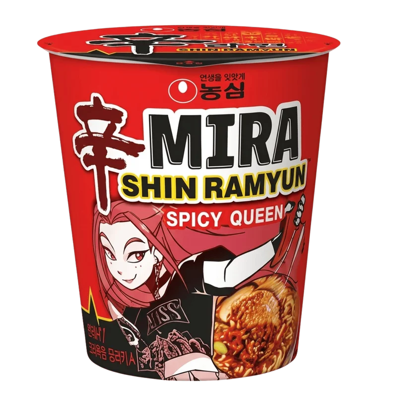 Shin Ramyun Mira K-Pop Spicy Queen Nongshim Vaso