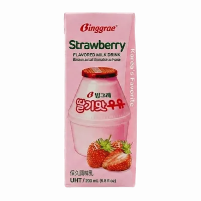 Leche Coreana Binggrae Fresa 200ml