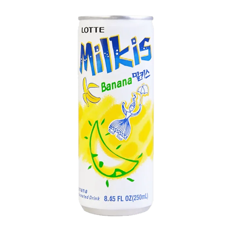 Lotte Milkis Banana Yogurt Carbonatado Coreano